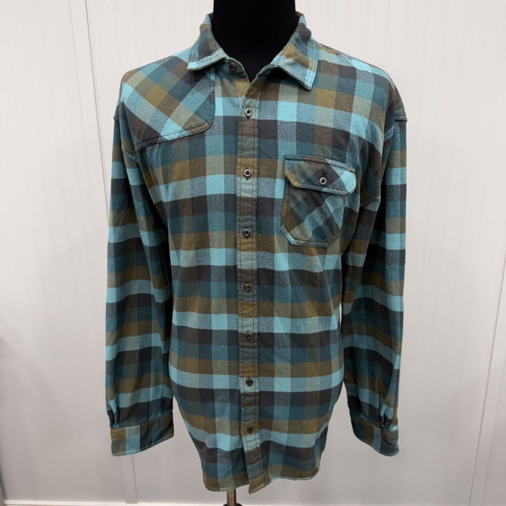 Howler Bros Men's XXL Multicolor Plaid Long Sleeve Button-Front Flannel Shirt